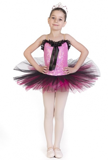 Tutú para Ballet y Danza - Falda de Tul con Pétalos para Bebé y Niña  Pequeña Color Rosa