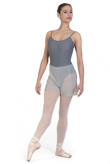 Maillot de danza con shorts transparentes